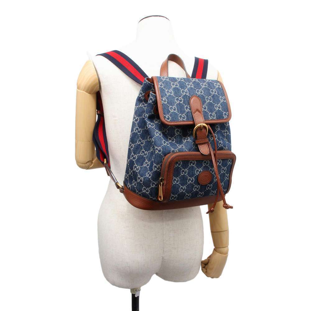 Gucci Interlocking G Backpack Blue/Brown - image 5
